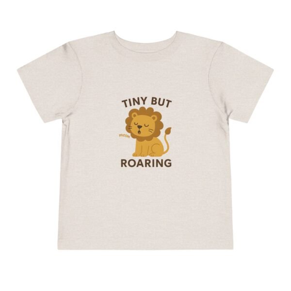 Tiny But Roaring – Funny Lion Toddler T-Shirt – Cute Baby Animal Tee for Boys & Girls