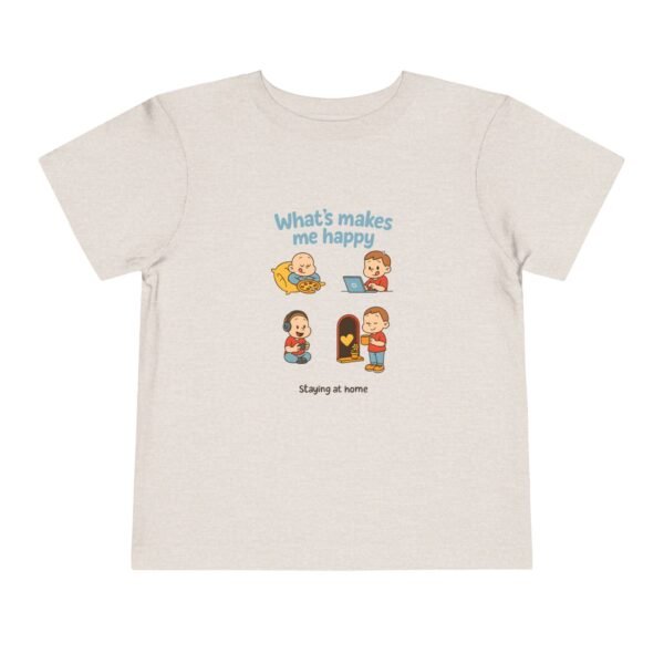 What’s Makes Me Happy – Cute Toddler T-Shirt for Homebodies | Pizza, Games, Comfort & Love