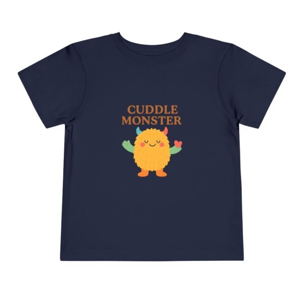 Cuddle Monster – Funny Toddler T-Shirt with Furry Monster & Heart – Cute Unisex Tee for Hug-Loving Kids