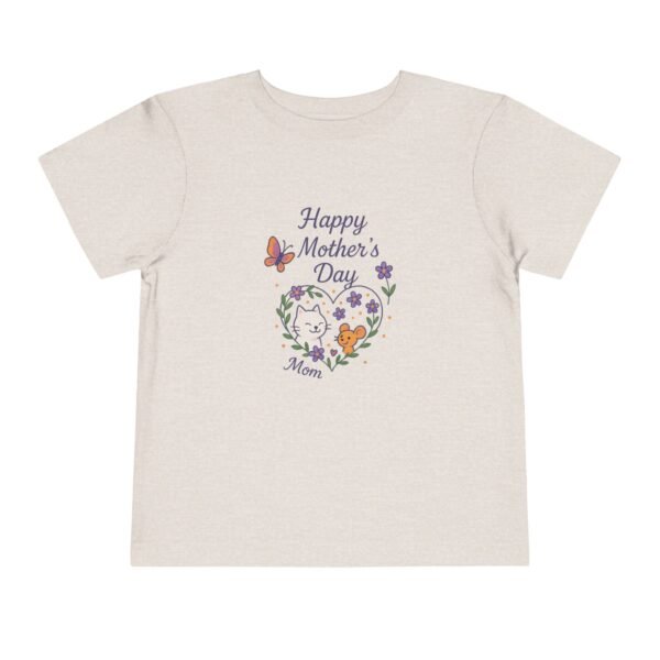 Toddler Short Sleeve Tee - Happy Mother's Day Design, Gift for Kids, Cute Family Outfit, Spring, Flower Kids Shirt