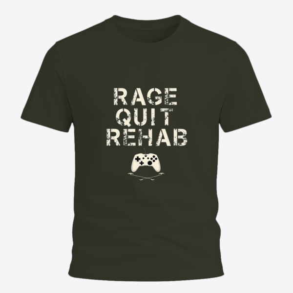 Rage Quit Rehab – Funny Gamer Tee for Competitive Souls