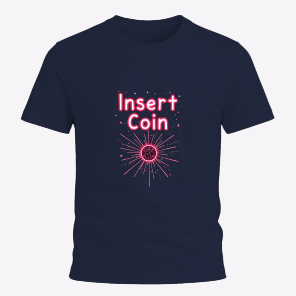 Insert Coin – Retro Arcade Tee with Neon Glow