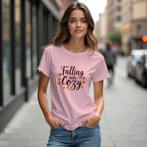 Falling into Cozy-Fall Tshirt For Women