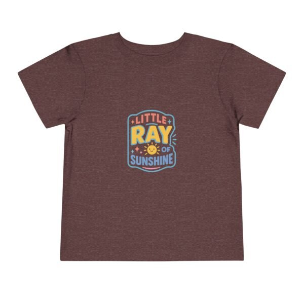 Little Ray of Sunshine – Toddler T-Shirt with Smiling Sun & Colorful Lettering – Uplifting Tee for Boys & Girls